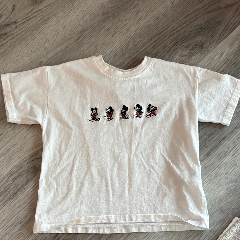 Zara White Kids Tee with Cartoon Print
